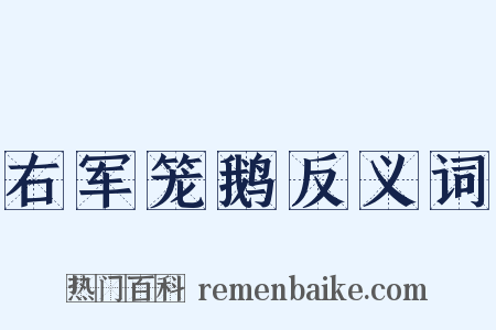 右军笼鹅反义词是什么意思的图片